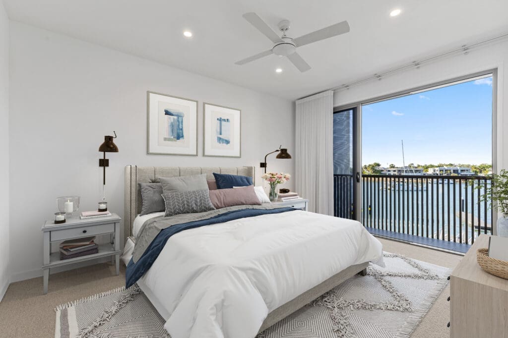 Brisbane Real Estate Photography Virtual Staging Bedroom by AGNT Real Estate Media
