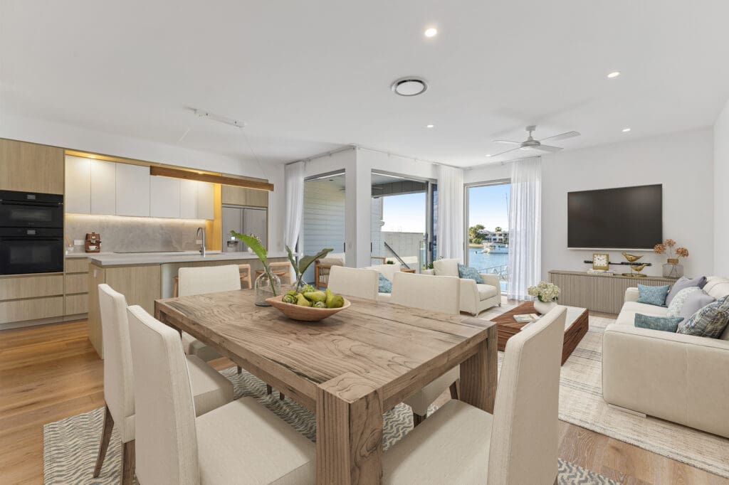 Brisbane Real Estate Photography Virtual Staging Living by AGNT Real Estate Media